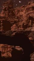 red rocks and milky way night sky in Moab Utah video