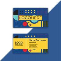 Print Creative flat business card template design. vector