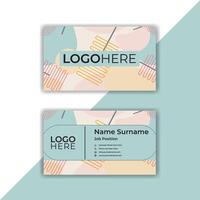 Print Creative flat business card template design. vector
