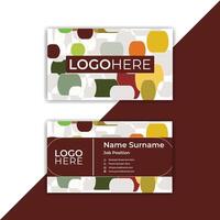 Print Creative flat business card template design. vector