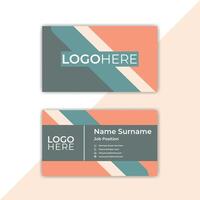 Print Creative flat business card template design. vector