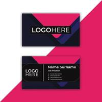 Print Creative flat business card template design. vector