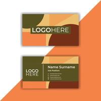 Print Creative flat business card template design. vector