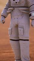 Astronaut on Mars Surface. Red Planet Covered in Gas and rock video