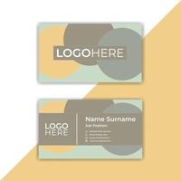 Print Creative flat business card template design. vector