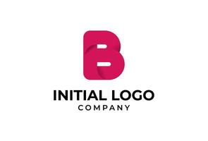 Letter B modern and stylist gradient logo design illustration vector