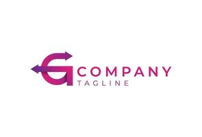 Abstract Initial Letter G Logo, two arrow and letter g combination, Usable for logistic and Business Logos vector