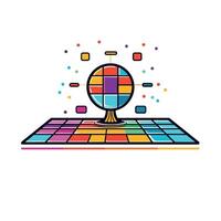 Digital Globe on Colorful Grid on a white background vector