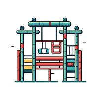 Colorful Cartoon Playground Structure Illustration vector