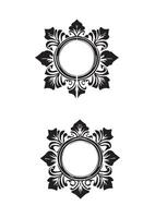 Elegant Black and White Floral Frames for Sophisticated Design Projects and Invitations vector