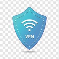 Secure Vpn Wireless shield VPN wifi icon sign flat design Wifi internet signal symbols in the security shield vector