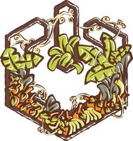 Power, Shutdown, Turn On and Off Icon with floral elements vector