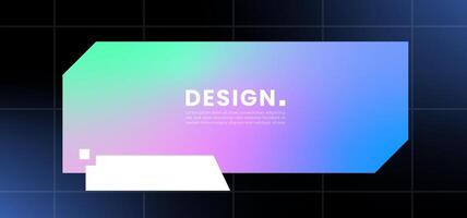 Futuristic element illustration. Colorful lower third overlay. vector