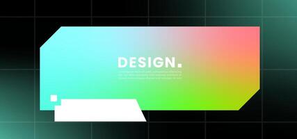 Futuristic element illustration. Colorful lower third overlay. vector