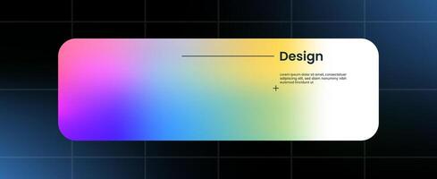 Modern design element in gradient color. Futuristic pop up interface. vector