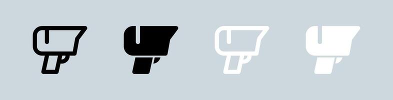 Barcode scanner icon set in black and white. Qr code signs illustration. vector