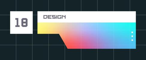 Futuristic element illustration. Colorful lower third overlay. vector