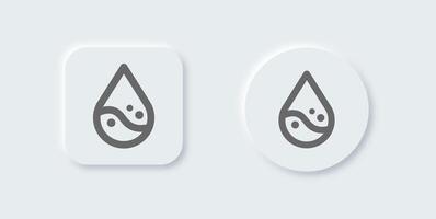 Blood line icon in neomorphic design style. Spo2 signs illustration. vector