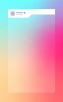Vertical story template in gradient colors. Social media frame illustration. vector