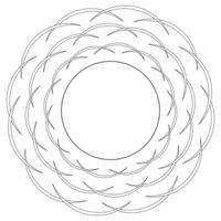 A fun coloring page with a sunburst design featuring in the shape of arcs. Perfect for kids summertime activities and creative projects. vector