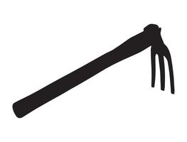 Digging tool silhouette on white background vector