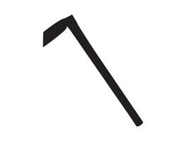 Digging tool silhouette on white background vector