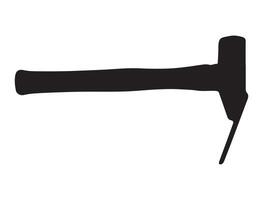 Digging tool silhouette on white background vector