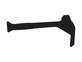 Digging tool silhouette on white background vector