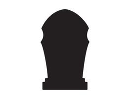 Gravestone silhouette on white background vector
