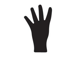 Hand gesture silhouette on white background vector
