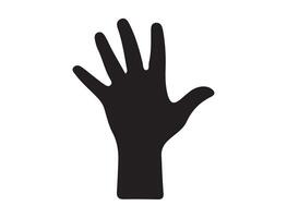 Hand gesture silhouette on white background vector