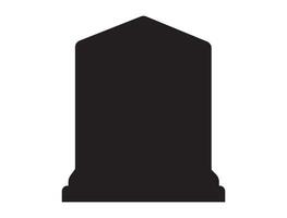 Gravestone silhouette on white background vector