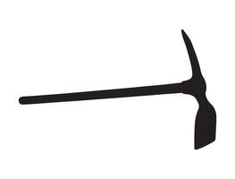 Digging tool silhouette on white background vector