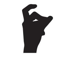 Hand gesture silhouette on white background vector