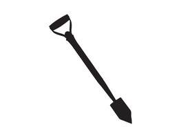 Digging tool silhouette on white background vector