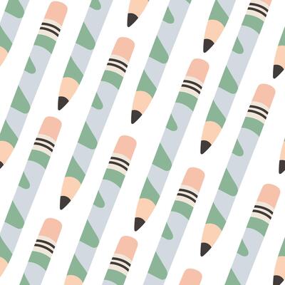 Seamless pattern with pencil, repeat pattern. Design for education, school projects, packaging, stationery decorative