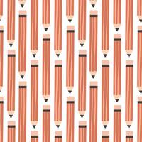 Seamless pattern with pencil, repeat pattern. Design for education, school projects, packaging, stationery decorative vector