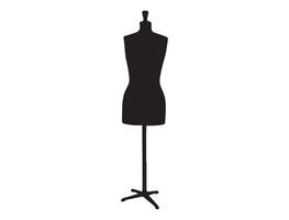 Mannequin silhouette on white background vector
