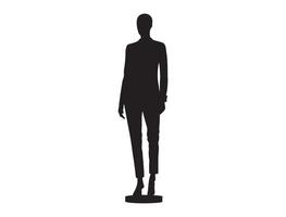 Mannequin silhouette on white background vector