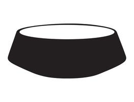 Bowl shape silhouette vector