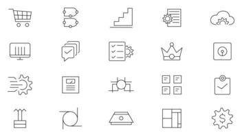 Networking digital line icon set. Business, management, configuration, monitoring system, trouble shooting, performance, security, digital infrastructure, machine learning outline icon collection. vector