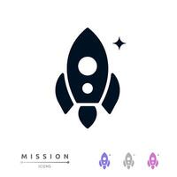 Mission icon illustration.Mission, Vision and Values of company with text. Company infographic Banner template. Modern flat icon design. Abstract icon. Purpose business concept. vector