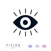 Vision icon illustration.Mission, Vision and Values of company with text. Company infographic Banner template. Modern flat icon design. Abstract icon. Purpose business concept. vector