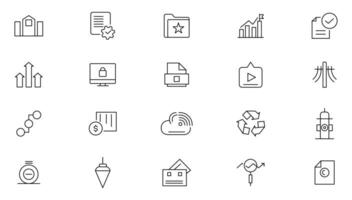 Reliability management line icon set. Core value, containing availability, maintainability, failure, risk, redundancy, fmea, goals, integrity, customer, commitment outline icons collection. vector