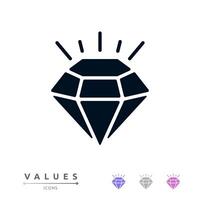Values icon illustration. Mission, Vision and Values of company with text. Company infographic Banner template. Modern flat icon design. Abstract icon. Purpose business concept. vector