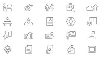 Trust line icon set. Believe, confidence, depend, trustworthy, friends, truth, faith, sincerity outline icon collection. UI thin outline icons pack. vector