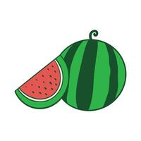 Watermelon Set Includes Juicy Slices, Refreshing Beverages, And Popsicle Ice Cream For A Summer Picnic Or Pool Party vector