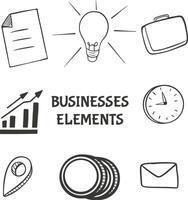 marketing elements in flat style set vector