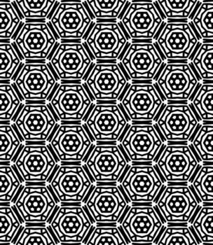 patrón abstracto sin costuras en blanco y negro. fondo y telón de fondo. diseño ornamental en escala de grises. vector