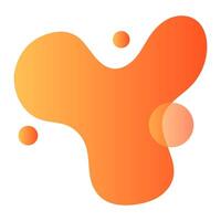 Liquid Abstact Shape Element with Gradation Color vector